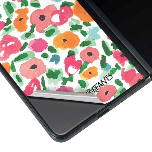 Bouffants and Broken Hearts Watercolor Floral Galaxy Z Fold4 5G Skin